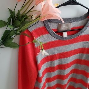 Banana Republic  Long Sleeve Striped Sweater Red